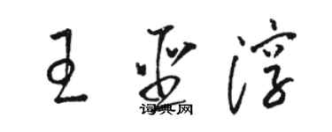 駱恆光王聖淳草書個性簽名怎么寫