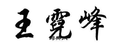 胡問遂王霓峰行書個性簽名怎么寫