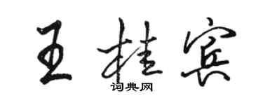 駱恆光王桂賓行書個性簽名怎么寫