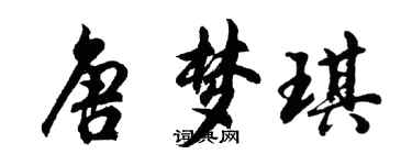 胡問遂唐夢琪行書個性簽名怎么寫