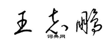 梁錦英王志鵬草書個性簽名怎么寫