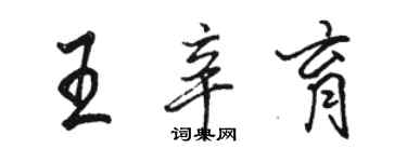 駱恆光王辛育行書個性簽名怎么寫