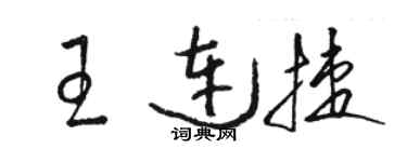 駱恆光王連捷草書個性簽名怎么寫
