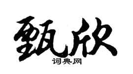 胡問遂甄欣行書個性簽名怎么寫
