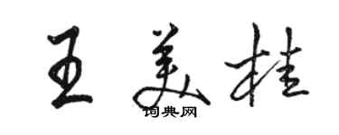 駱恆光王美桂行書個性簽名怎么寫