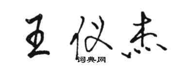 駱恆光王儀傑行書個性簽名怎么寫