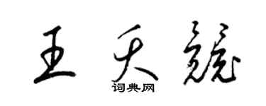 梁錦英王夭競草書個性簽名怎么寫