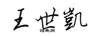 王正良王世凱行書個性簽名怎么寫