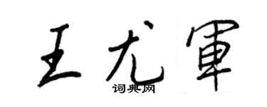 王正良王尤軍行書個性簽名怎么寫
