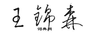 駱恆光王錦森草書個性簽名怎么寫