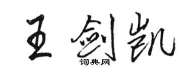 駱恆光王劍凱行書個性簽名怎么寫