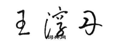 駱恆光王淳丹草書個性簽名怎么寫