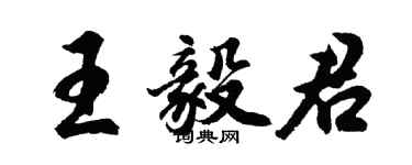 胡問遂王毅君行書個性簽名怎么寫