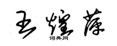 朱錫榮王煌萍草書個性簽名怎么寫