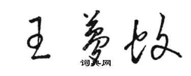 駱恆光王夢蚊草書個性簽名怎么寫