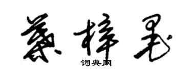 朱錫榮葉梓墨草書個性簽名怎么寫