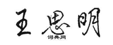 駱恆光王思明行書個性簽名怎么寫