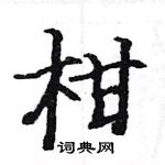 駱恆光寫的硬筆楷書柑