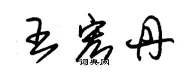 朱錫榮王宏丹草書個性簽名怎么寫