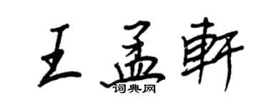 王正良王孟軒行書個性簽名怎么寫