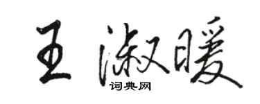 駱恆光王淑暖行書個性簽名怎么寫