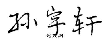 曾慶福孫宇軒行書個性簽名怎么寫