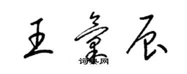 梁錦英王匯辰草書個性簽名怎么寫