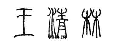 陳墨王清林篆書個性簽名怎么寫