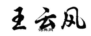 胡問遂王雲風行書個性簽名怎么寫