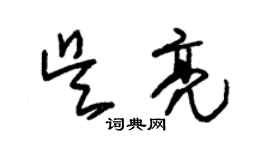 朱錫榮吳亮草書個性簽名怎么寫