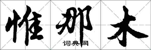 胡問遂惟那木行書怎么寫