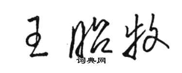 駱恆光王昭牧草書個性簽名怎么寫