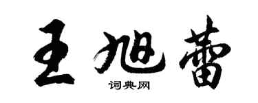 胡問遂王旭蕾行書個性簽名怎么寫