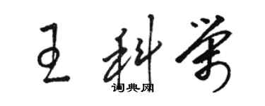 駱恆光王科榮草書個性簽名怎么寫