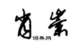 朱錫榮肖崇草書個性簽名怎么寫