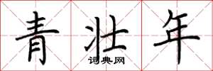 荊霄鵬青壯年楷書怎么寫