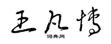 曾慶福王凡博草書個性簽名怎么寫
