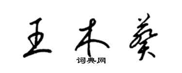 梁錦英王木葵草書個性簽名怎么寫