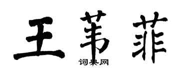 翁闓運王葦菲楷書個性簽名怎么寫