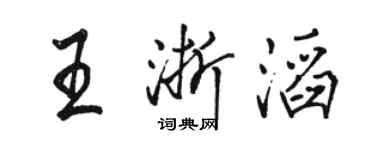 駱恆光王浙滔行書個性簽名怎么寫