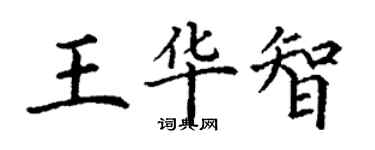 丁謙王華智楷書個性簽名怎么寫