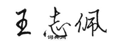 駱恆光王志佩行書個性簽名怎么寫