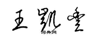 梁錦英王凱豐草書個性簽名怎么寫