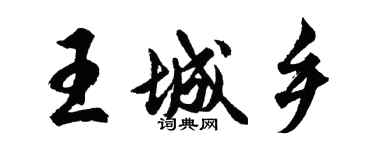 胡問遂王城鄉行書個性簽名怎么寫