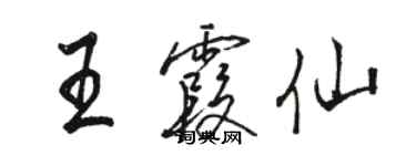 駱恆光王霞仙行書個性簽名怎么寫