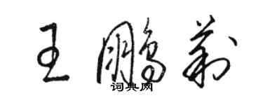 駱恆光王鵬莉草書個性簽名怎么寫