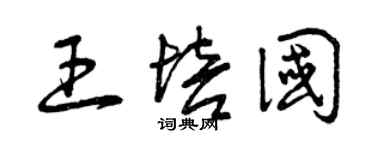 曾慶福王培國草書個性簽名怎么寫