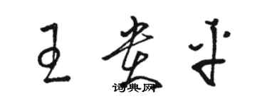 駱恆光王貴平草書個性簽名怎么寫