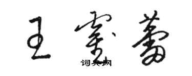 駱恆光王霍蕾草書個性簽名怎么寫