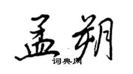 王正良孟朔行書個性簽名怎么寫